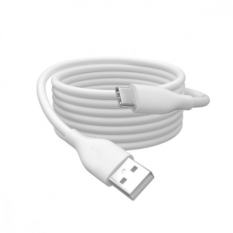 Kabel połączeniowy silikonowy USB-A - USB-C, USB 2.0 60W, 0,5m Biały Digitus