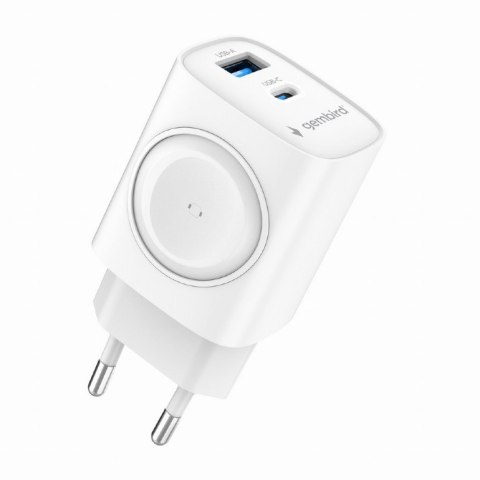 Ładowarka USB-A USB-C 20W PowerDelivery Quick Charge 3.0, biała Gembird