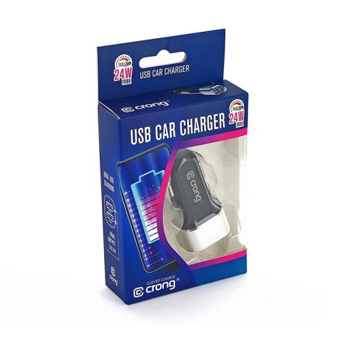 Ładowarka samochodowa Power Car Charger 24W - 2xUSB 2.4A CRONG