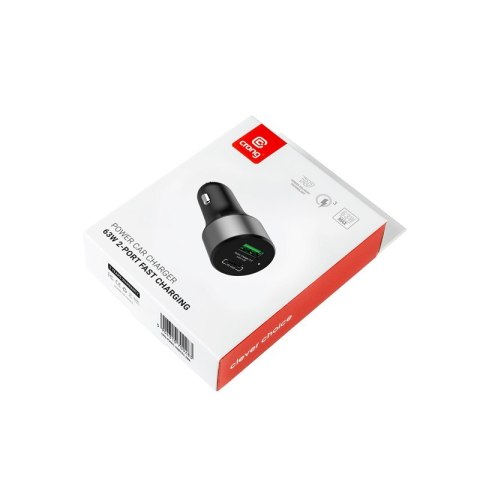 Ładowarka samochodowa Power Car Charger 63W USB-C PD 45W + USB QC 3.0 18W CRONG