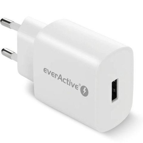 Ładowarka sieciowa 1X USB 18W QC3.0 Biała EverActive