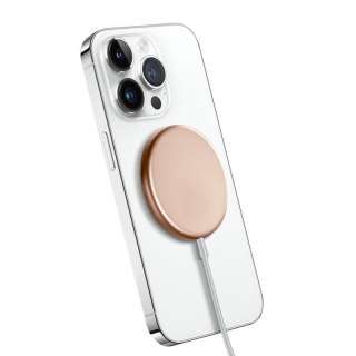 MagSpot Wireless Charger Aluminiowa ładowarka indukcyjna MagSafe 15W Złota CRONG