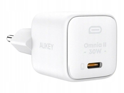 PA-B1L White Omnia II Mini ładowarka sieciowa 1xUSB-C PowerDelivery 30W 5A AUKEY
