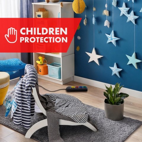 Przedłużacz 1,5m 250VAC 10A 4 gniazda MCE508 B Port USB-C Quick charge 2.0 IP20 Maclean