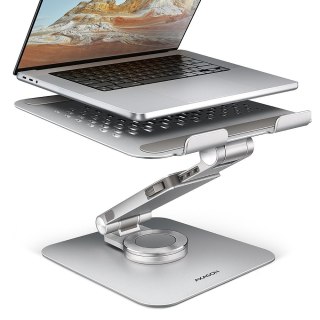 STND-LR Podstawa do laptopów aluminiowa 10-17,3" regulowane kąty nachylenia, obrót o 360 stopni, Szara AXAGON