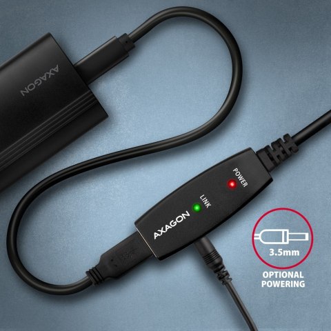 ADR-207 USB 2.0 A-M -> A-F aktywny kabel przedłużacz/wzmacniacz 7.5m AXAGON