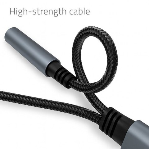 Adapter USB-C 2w1 | USB-C | Jack 3.5mm | PD 15W | 10cm Qoltec