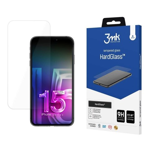 HardGlass iPhone 15 Pro 6,1" szkło hartowane 9H 3MK
