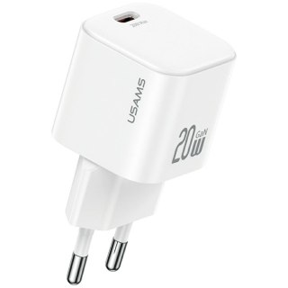 Ładowarka sieciowa 20W 1xUSB-C + kabel USB-C Biała USAMS