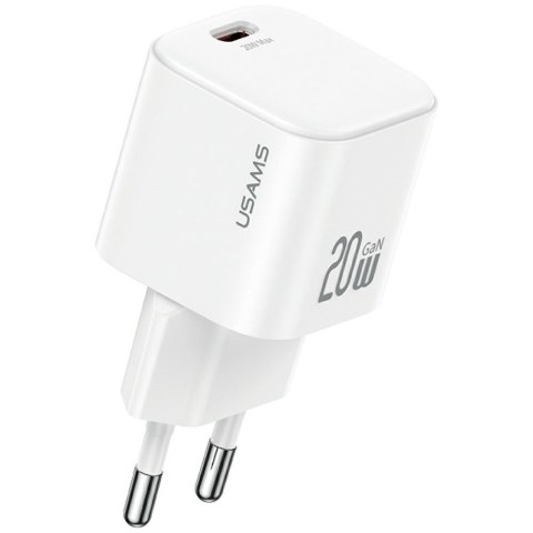 Ładowarka sieciowa 20W 1xUSB-C + kabel USB-C Biała USAMS
