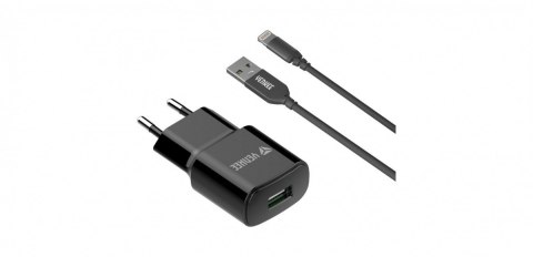 Ładowarka sieciowa USB + kabel Lightning 1 metr USB A 12W 2,4A YENKEE