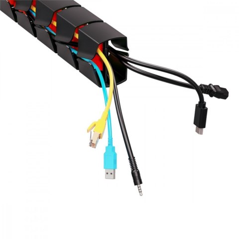 Organizer kabli, 1345mm czarno czerwony RS125 Maclean