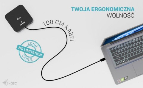 Stacja dokująca USB-C 2x HDMI Dock PD + Ładowarka 100W I-tec