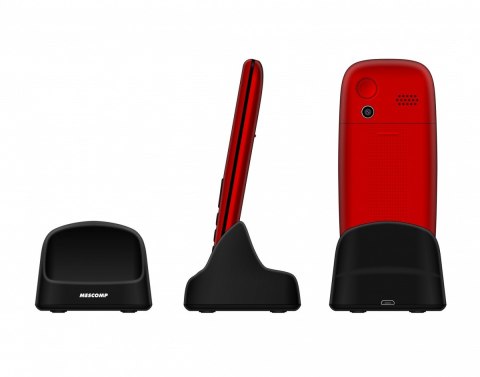 Telefon komórkowy dla seniorów Mescomp MT-166 Edgar Elegant SOS 4G Czerwony Mesmed