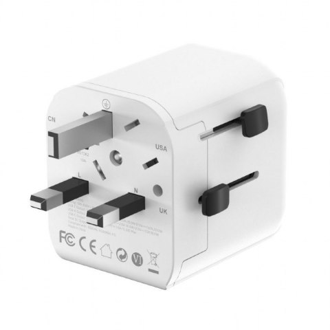 Adapter sieciowy uziemienie Uniwersalny 20W Gembird