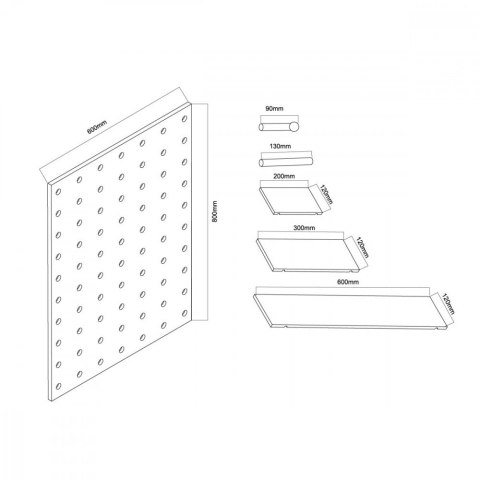 Drewniana tablica organizer MC-131 WD Maclean