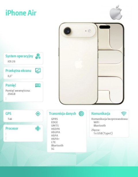 IPhone Air 256GB Jasne Złoto Apple