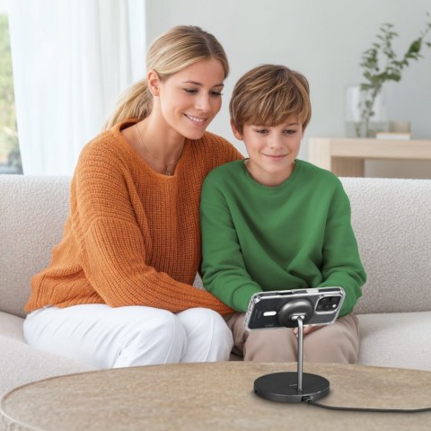 Ładowarka indukcyjna fast charge 15w czarna Hama