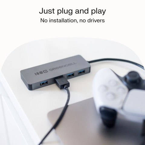 HUB Basic USB-A do 4x USB-A 3.0 Green Cell