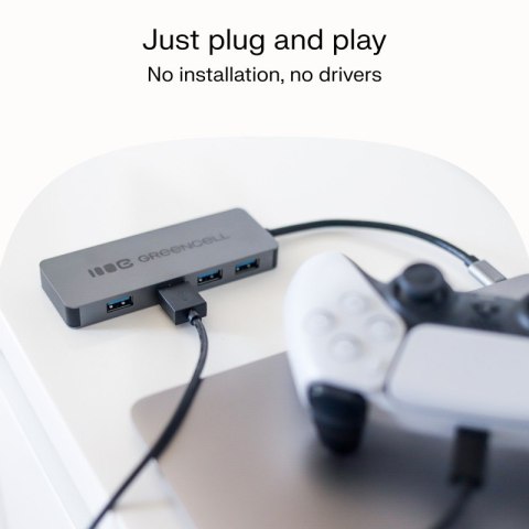 HUB USB-C Basic USB-C do 4x USB-A 3.0 Green Cell