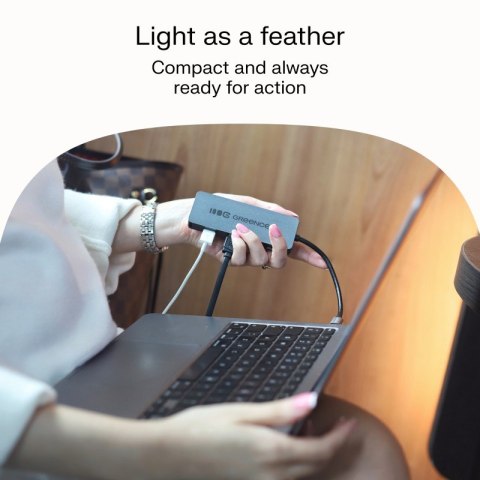 HUB USB-C Basic USB-C do 4x USB-A 3.0 Green Cell