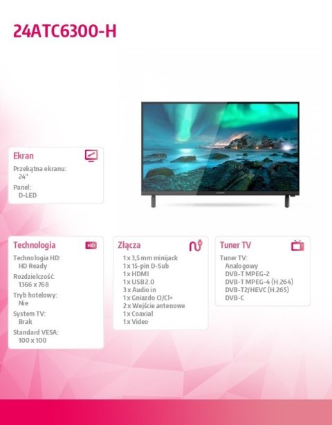 Telewizor LED 24 cale 24ATC6300-H Allview
