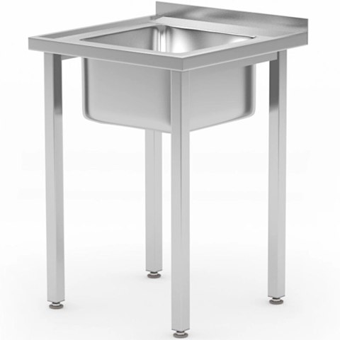 Basen zlew jednokomorowy Budget Line STAL 600 x 600 x 850 cm - Hendi 816752 Hendi