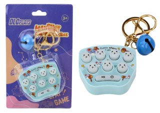 Gra Elektroniczna Kieszonkowa Brelok Pop It Zręcznościowa Niebieska LEAN TOYS