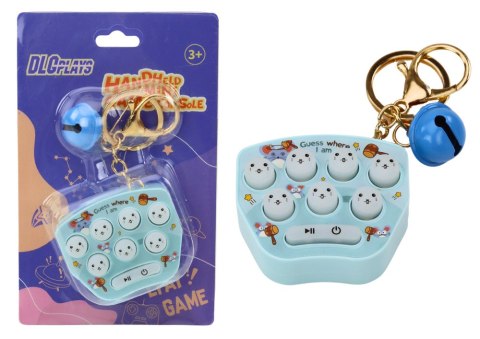 Gra Elektroniczna Kieszonkowa Brelok Pop It Zręcznościowa Niebieska LEAN TOYS