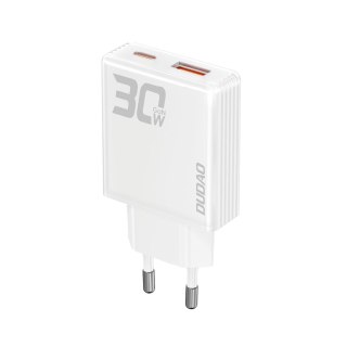 Ładowarka sieciowa GaN A30EUL 30W USB-A USB-C - biała DUDAO