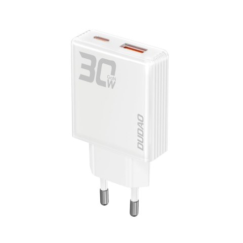 Ładowarka sieciowa GaN A30EUL 30W USB-A USB-C - biała DUDAO