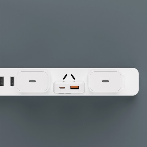Ładowarka sieciowa GaN A30EUL 30W USB-A USB-C - biała DUDAO