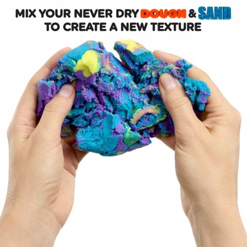 Piasek kinetyczny Wonder Factory Never Dry Sand Bag, Fioletowy, turkusowy MGA