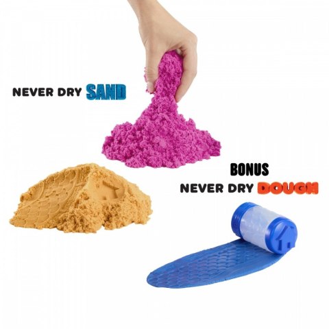 Piasek kinetyczny Wonder Factory Never Dry Sand Bag, Pomarańczowy, czerwony MGA