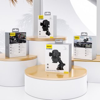 Uchwyt samochodowy na smartfona F2N+ z przyssawką grawitacyjny 360 stopni - czarny DUDAO