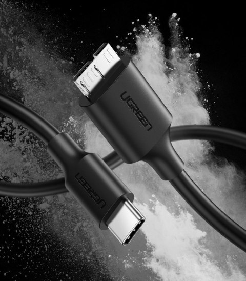 Kabel przewod USB-C - micro USB-B SuperSpeed 3.0 1m czarny UGREEN