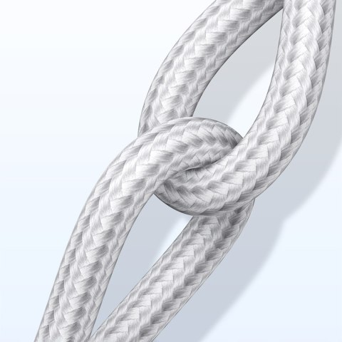 Kabel przewód w oplocie USB-A - USB-C QC 3.0 AFC i FCP 3A 2m - biały UGREEN