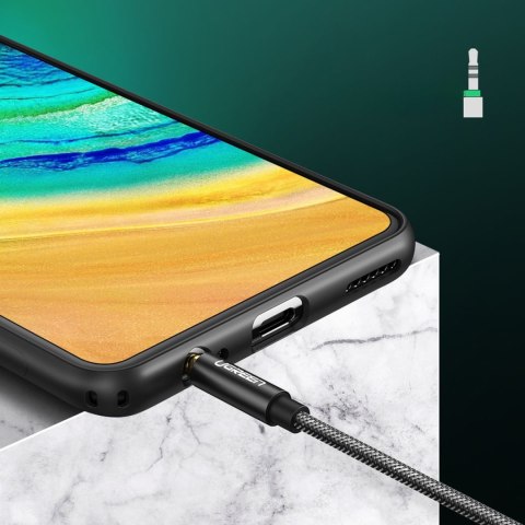 Kabel rozdzielacz audio minijack 3.5 mm - 2x minijack 3.5mm 21cm czarny UGREEN