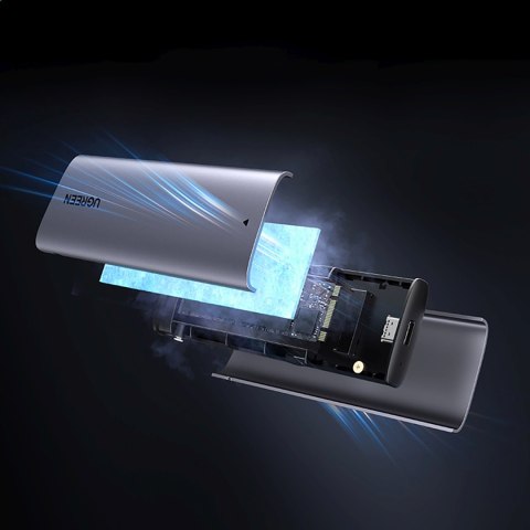 Obudowa na dysk M.2 NVMe/SATA SSD - srebrna UGREEN