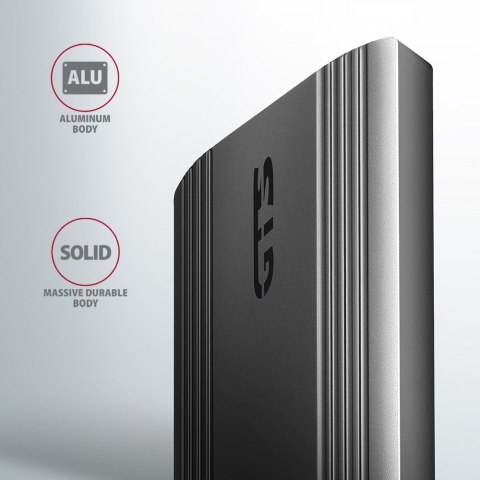 EEM2-GTS2 Obudowa zewnętrzna aluminiowa bezśrubowa USB-C 3.2 Gen 2 M.2 NVMe & SATA SSD + USB-A - USB-C redukcja AXAGON