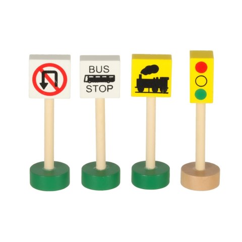 Kolejka drewniana pociąg lokomotywa miasto 69 elementów Kik Sp. z o. o. Sp. k.