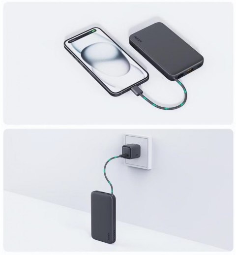 PB-Y53P PowerBank 10000mAh 22.5W 4xUSB kabel USB-C AUKEY